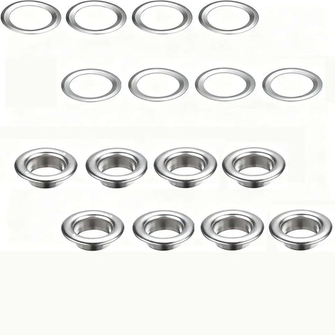 1/4 Inch Grommet Tool Kit With 100 Grommets And Punch Set For Fabric Leather And Canvas Durable Silver Metal Eyelets Kit