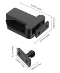 Push To Open Cabinet Latches 8 Pack Self Locking Drawer Catches with dimensions shown, black plastic