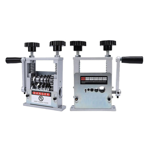 Adjustable Electric Wire Stripping Machine Portable Cable Stripper Tool With V-Groove Rollers showing multi-hole design and handles.