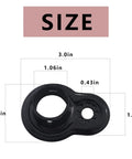 Dimensions of Universal Bike Trailer Coupler Hitch Attachment for Flat and Angled Mounts, 3.0 x 2.08 inches