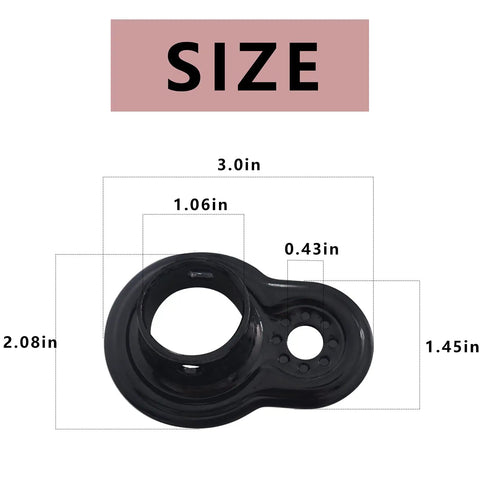 Dimensions of Universal Bike Trailer Coupler Hitch Attachment for Flat and Angled Mounts, 3.0 x 2.08 inches