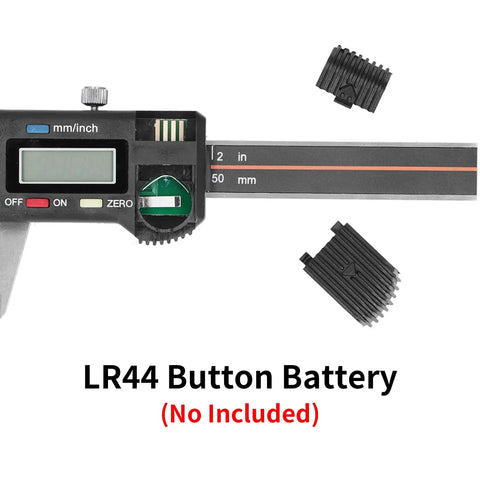 Digital Vernier Caliper 50mm 2In High Precision Measuring Tool with LR44 battery compartment, no battery included