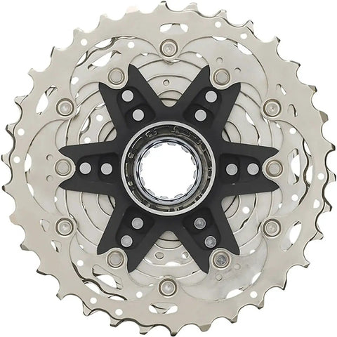 Cs-R7101 12 Speed Cassette 11 34T for Road Bikes Lightweight Alloy 361g Smooth Shifting Durable Silver Finish front view