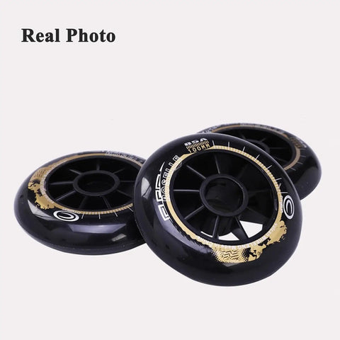 High Performance Inline Skate Wheels Set Of 8 90mm 100mm 110mm For Rollerblade Replacement 85A PU Wheels Black Single Row