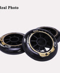 Inline Skate Wheel Set Eight Pack 90mm 100mm 110mm Replacement Wheels For Rollerblade PU Single Row 85A Hardness Black 24mm Width