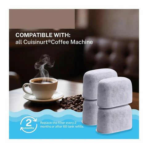 Level Up Your Brew Game With Top Tier Replacement Charcoal Water Filters compatible with Cuisinart coffee machines, coconut shell material.