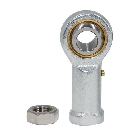 One Half Inch Bore Rod End Bearings PHSB8 Pre Lubricated With Jam Nuts One Half Twenty Female Thread Right Hand Four Pack For Linkages And Steering Projects Heavy Duty Construction, rod end and jam nut