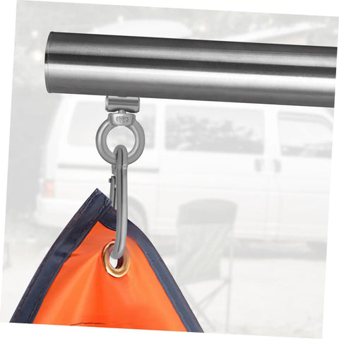 Four Piece Stainless Steel Awning Rail Stopper Eye Bolt Kit For Kayaks Motorhomes And Tents With Eyelet Bolts Heavy Duty Track Hardware And Easy Install No Fuss, stainless eye bolt hanging an orange tent panel