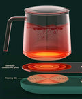 Keep Your Daily Java Straight Up Hot With This Electric Coffee Mug Warmer Boasting Five Smart Temp Settings And Auto Shut Off Across Any Desk Keeping Beverages Smooth Without The Cold Cup Blues - Thermal glass with heating film for beverages.