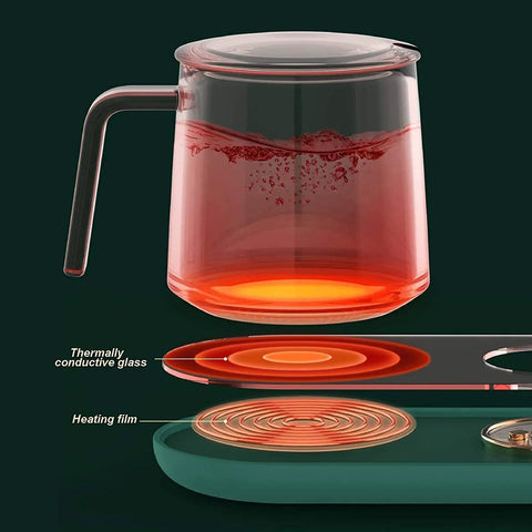 Keep Your Daily Java Straight Up Hot With This Electric Coffee Mug Warmer Boasting Five Smart Temp Settings And Auto Shut Off Across Any Desk Keeping Beverages Smooth Without The Cold Cup Blues - Thermal glass with heating film for beverages.