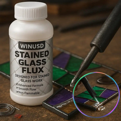 8oz Liquid Solder Flux For Stained Glass Soldering Supplies And Electrical Repairs Water Based Formula Pro Grade Safe