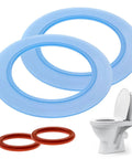Toilet Canister Flush Valve Seal And Ring Kit Compatible With American Standard Champion 4 And Eljer 4 Two Pack Blue Leak Proof