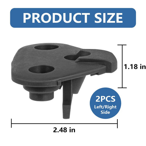 Sun Visor Replacement Clips for Impreza 2017-2023, Driver and Passenger Side, 2 Pack Visor Mounts, Black, product size shown