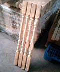 Upgrade Your Space With Premium Replacement Wood Balusters And Stair Spindles For Quick Porch Fixes, Classic Carved Poplar Columns, 37 Inch Posts.