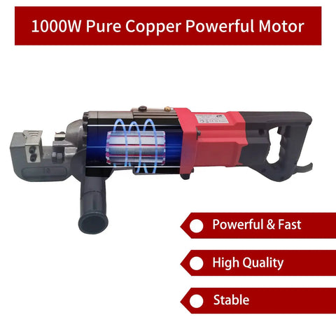 Powerful 1000W Electric Rebar Cutter For Fast 5/8 Inch Cutting With Portable Hydraulic Design And Efficient Motor with pure copper motor.