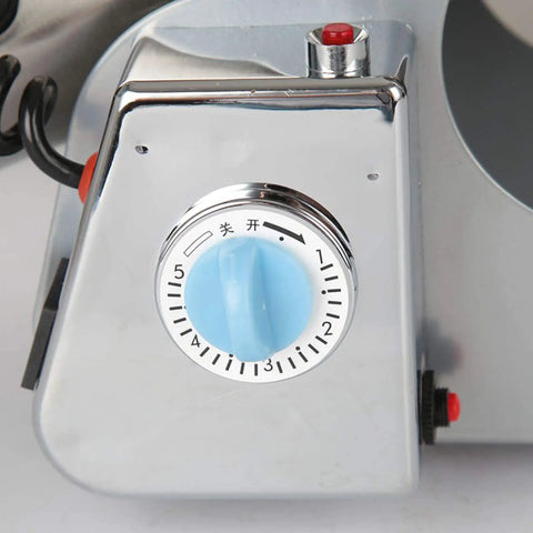 Close-up of control panel on Beast Of A 1500G Grain Grinder Mill With 3500W Electric Motor, home use, chrome finish, knob settings visible