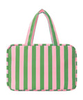 Front view of colorful Water Resistant Cosmetic Bag With Leak Proof Pockets, Compact Toiletry Carrier For College Dorm Life And On The Go Travel