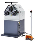 Industrial 2.2kw Electric Pipe Roll Bender With Three Roller Design For Precision Rolling Up To 3mm Thickness And 180 Degree Max Bending Angle With Foot Switch.