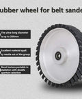 Belt Grinder Pro Grade Contact Wheel Set For 14x2 Belts, Serrated Rubber Wheels With 7R8 Bearings, High Grip Rubber Contact