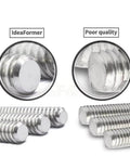 Smooth And Strong 8mm T8 Trapezoidal Lead Screw Kit With Brass Nut, Featuring Precision Threads And Low Friction For Perfect Lifting Projects At 200 To 600mm Lengths showing smooth vs poor thread finish
