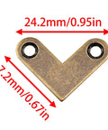 Bronze L shaped corner bracket measuring 24.2mm by 17.2mm for DIY builds, ideal for furniture fastening and vintage decor. Upgrade Your DIY Builds With These 8 Piece Bronze L Shaped Corner Brackets Built Tough For Rust Resistance And Lasting Strength Ideal For Vintage Home Decor And Reliable Furniture Fastening Needs.