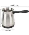 Turkish Coffee Maker Electric Pot With Five To Six Cup Capacity Six Hundred Milliliter For Turkish And Greek Coffee, stainless steel view