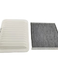 Engine Air Filter And Carbon Cabin Air Filter Combo For Toyota Corolla 2009 2019, Matrix 2009 2014 - front view showing filters side by side