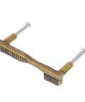 Toothbrush Shape Alloy Cabinet Pull Handle Vintage Bronze Dresser Drawer Pull For Bathroom Door, side view showing screws