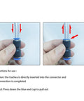 10Pcs PG Air Fittings Set for Hose 4 to 12mm Male BSPT Threads Quarter Inch Half Inch One Eighth Inch Three Eighth Inch Pneumatic Connectors for Home Shop Garage Easy Install for Common Air Hose Systems in Shops and Garages, push-to-connect fitting with hose insertion instructions