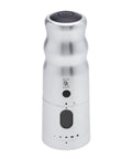Brushed silver finish Electric Pepper Grinder With LED Light No Fuss One-Touch Operation, rechargeable, professional grade