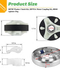 Game Changing Direct Drive Washer Clutch Kit With Motor Coupling And Four 80040 Agitator Dogs Replacement Bundle For Kenmore Whirlpool Washers Fits 285331 285380 3351342 3946794 3946847 3951311 AP3094537, 1.2 in parts