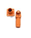 Heavy Duty 120A Battery Energy Storage Connector 25mm Wire Crimp Terminal With Right Angle Plug Socket IP67 Waterproof rated connectors with orange casing.