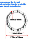 Four Pack Bicycle Crank Bearing Retainer Set With 8mm Ball Bearings Five Sixteenth Inch And Nine Balls Each Replacement