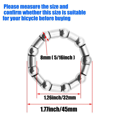 Four Pack Bicycle Crank Bearing Retainer Set With 8mm Ball Bearings Five Sixteenth Inch And Nine Balls Each Replacement