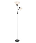 72 Inch Floor Lamp With Adjustable Reading Light Torchiere, slim space-saving design for living room, bedroom, or office.