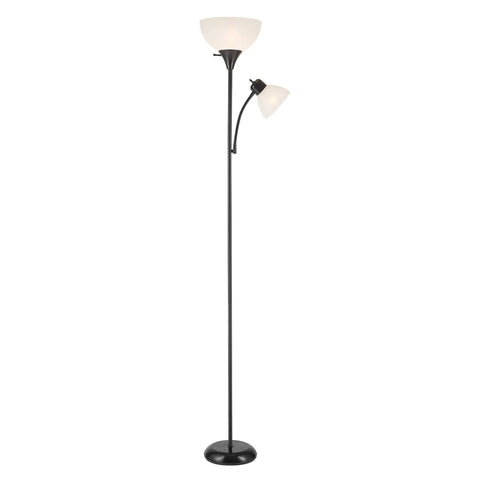72 Inch Floor Lamp With Adjustable Reading Light Torchiere, slim space-saving design for living room, bedroom, or office.