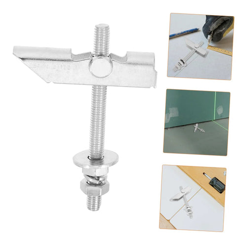 12 Pack Steel Toggle Bolts And Wing Nut Drywall Anchors Kit for Heavy Items M8 displayed with installation steps