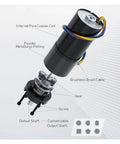 Heavy Duty Brushless Planetary Micro Dc Gear Motor Featuring Forward Reverse Toggle with internal copper coil and output shaft features.