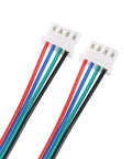 Bulletproof Six Pack 3D Printer Stepper Motor Cables One Meter Long with colored wires and white connectors for Nema 17 upgrades.