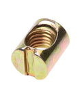 Heavy Duty M8 Barrel Nuts Set of 50 Slotted Cross Dowel Nuts for Beds Chairs and Furniture Projects Zinc Plated Carbon Steel