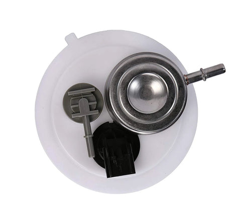 Top view of Dodge Durango Electric Fuel Pump Replacement E7117M component showing metal and plastic parts for 1998-2003 models.