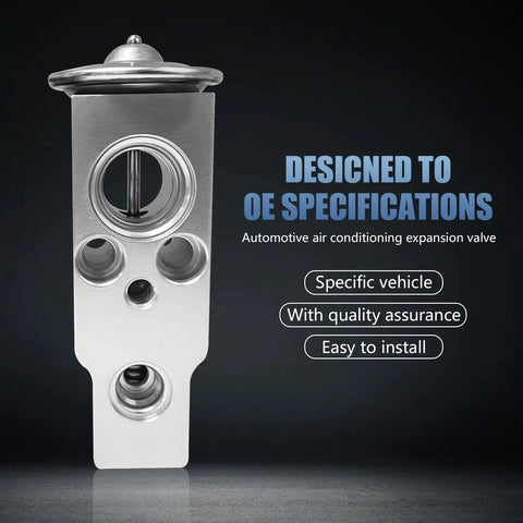 Universal Car Air Conditioning Expansion Valve 1 Pc Lightweight Aluminum Corrosion Resistant AC Valve Replacement For Auto Engines, Fits Most Cars Silver Easy Install
