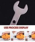 Must Have Pro Grade Three Eighth Inch Open End Wrench And Nine Point Five Millimeter Nut Spanner Set For Rotary Tools in use