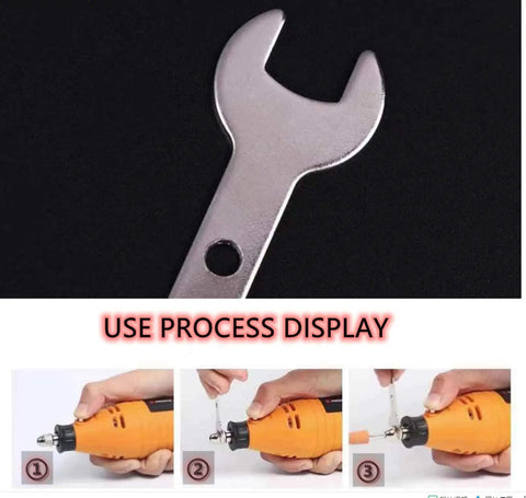 Must Have Pro Grade Three Eighth Inch Open End Wrench And Nine Point Five Millimeter Nut Spanner Set For Rotary Tools in use