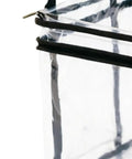 Heavy Duty Clear Zipper Storage Bags With Handles For Moving Ready Organization And Document Protectors, close-up view of zipper.