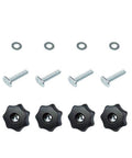 Top Notch T Track Knob Kit With Seven Star Knobs One Quarter Twenty Threaded Bolts And Washers Includes T Bolts And Storage Case