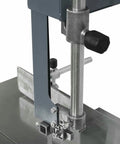 Close-up of Beast Mode 2 In 1 Electric Bone Saw And Meat Slicer Grinder, stainless construction, commercial-grade machine