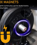 8mm Gym Cable Machine Weight Stack Extender Pin With Solid Steel Shaft And Extended Weight Horn For Quick Loading Of 2 Inch Olympic Plates Onto Existing Selector Stacks Built Tough Durable Easy Fit, shown on cable stack with magnetic lock