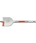 Crescent flat spade drill bit, side view, 6 in x 1-1/2 in, steel with orange-coated shank