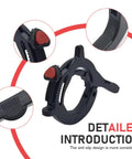 Hustle Free Motorcycle Throttle Catch And Smooth Cruise Control Assist With Boss Gripping Handlebar Clip For Chill Highway Cruising And Long Haul Comfort Black showing anti-slip design.